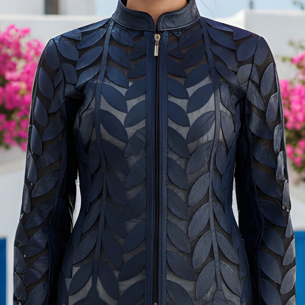 Women Leather Jacket Women Leather Women Jacket Leather Women Leaf Jacket